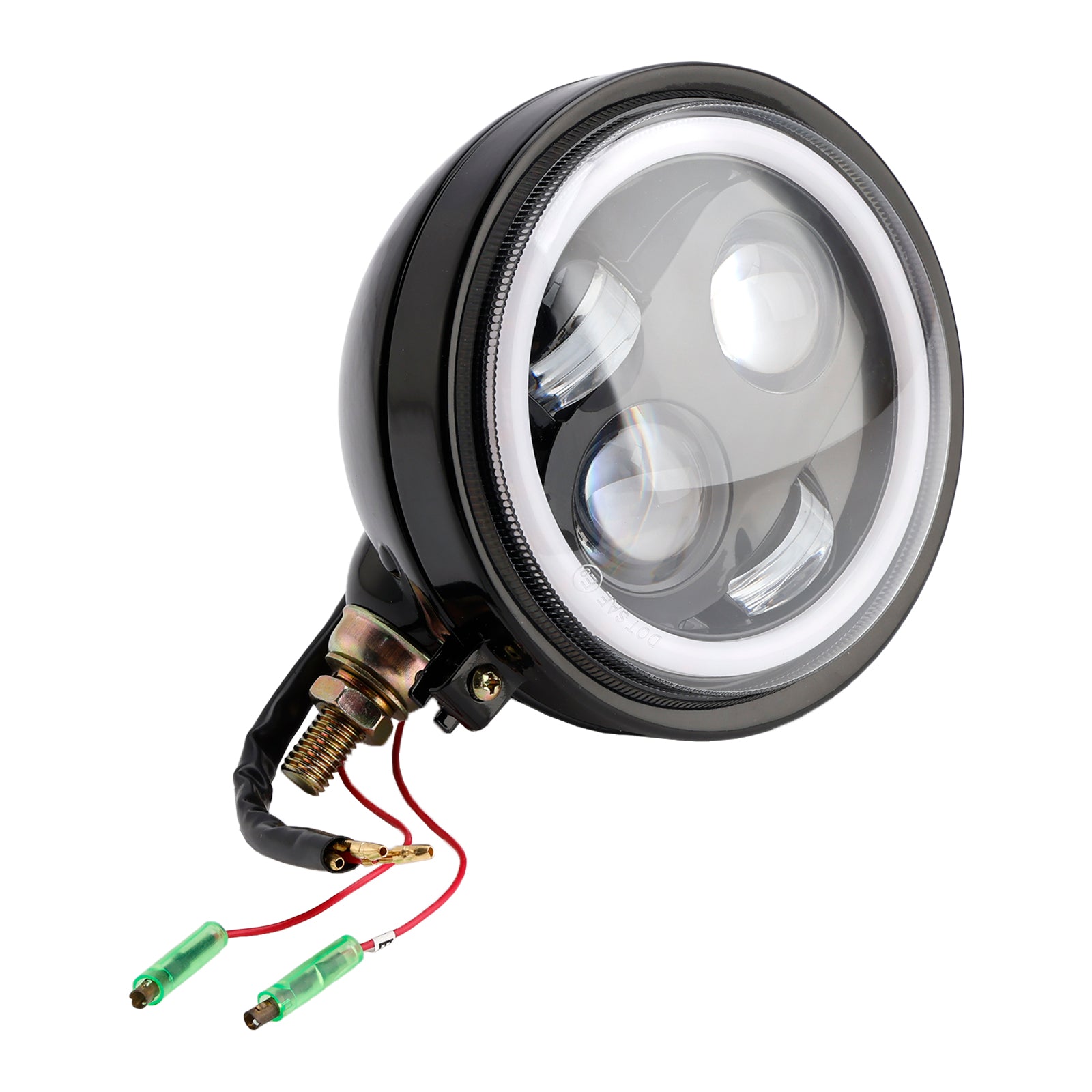 Universal Front Lighthouse van 5,75 inch, 4 bollen, compatibel met motorfiets