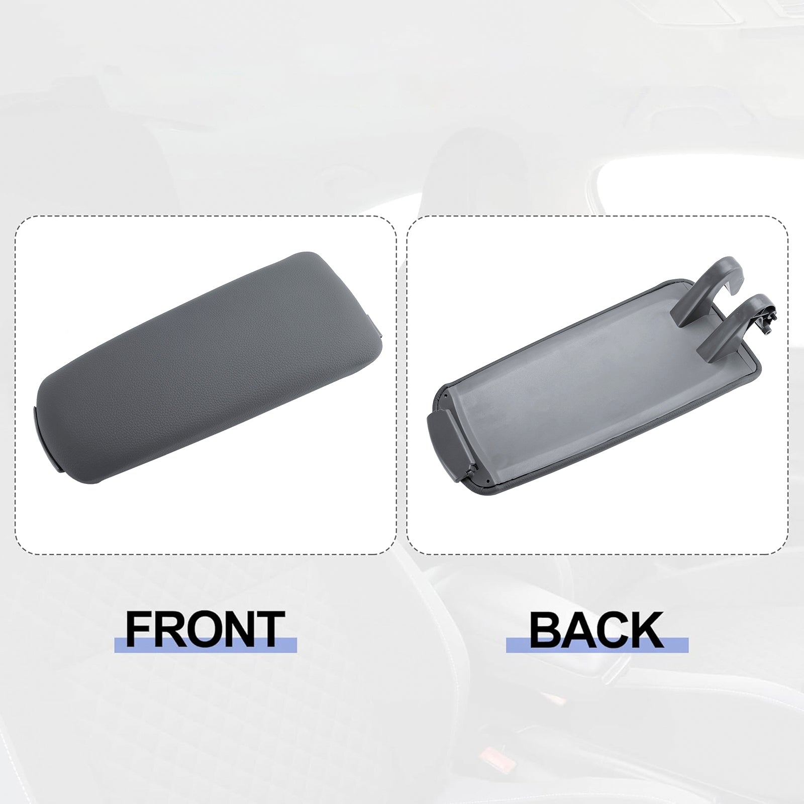 Couvercle de console centrale d'accoudoir en cuir gris pour Audi A4 B6 B7 2001-2008 8E0864245E