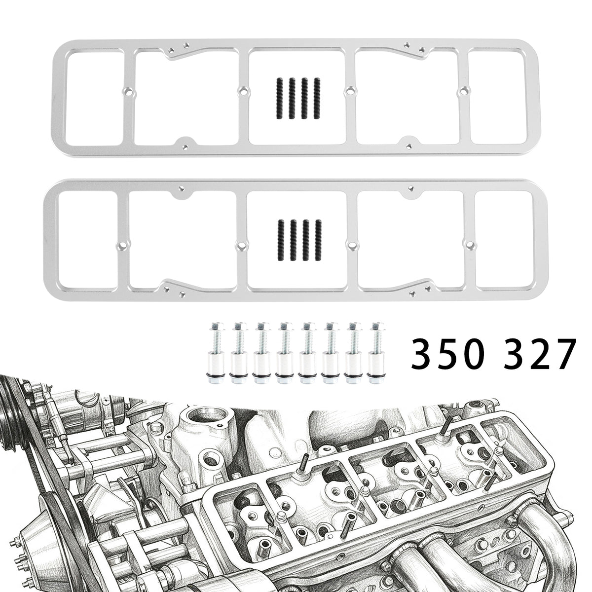 Adattatore coperchio valvola dal perimetro 1955-1986 alla testa del bullone centrale 1987-2002 350 327 551542