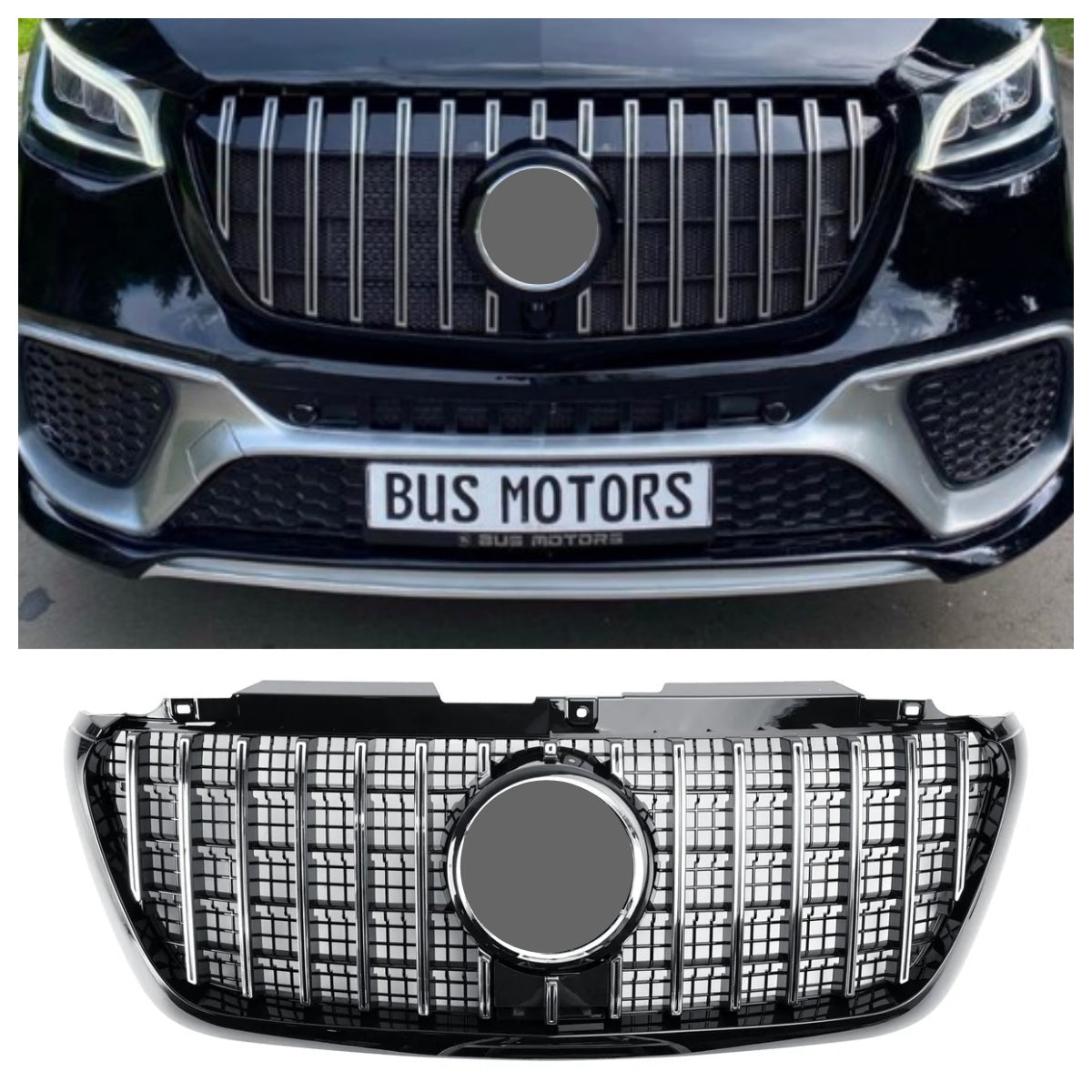 Grille de calandre de pare-chocs avant de style Mercedes Sprinter W907 W910 GT 2018-2023