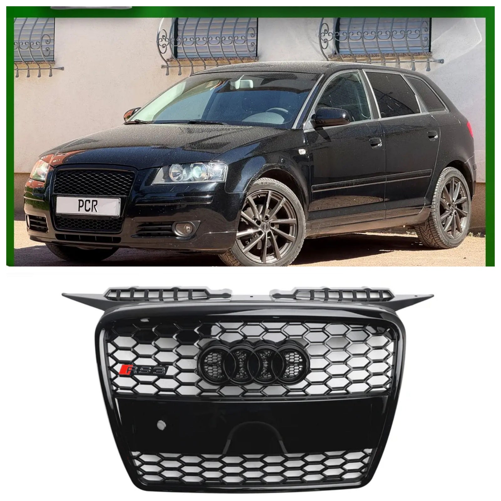 Grid del parachoques delantero Audi A3 8P RS3 2004-2008 8P4853651A