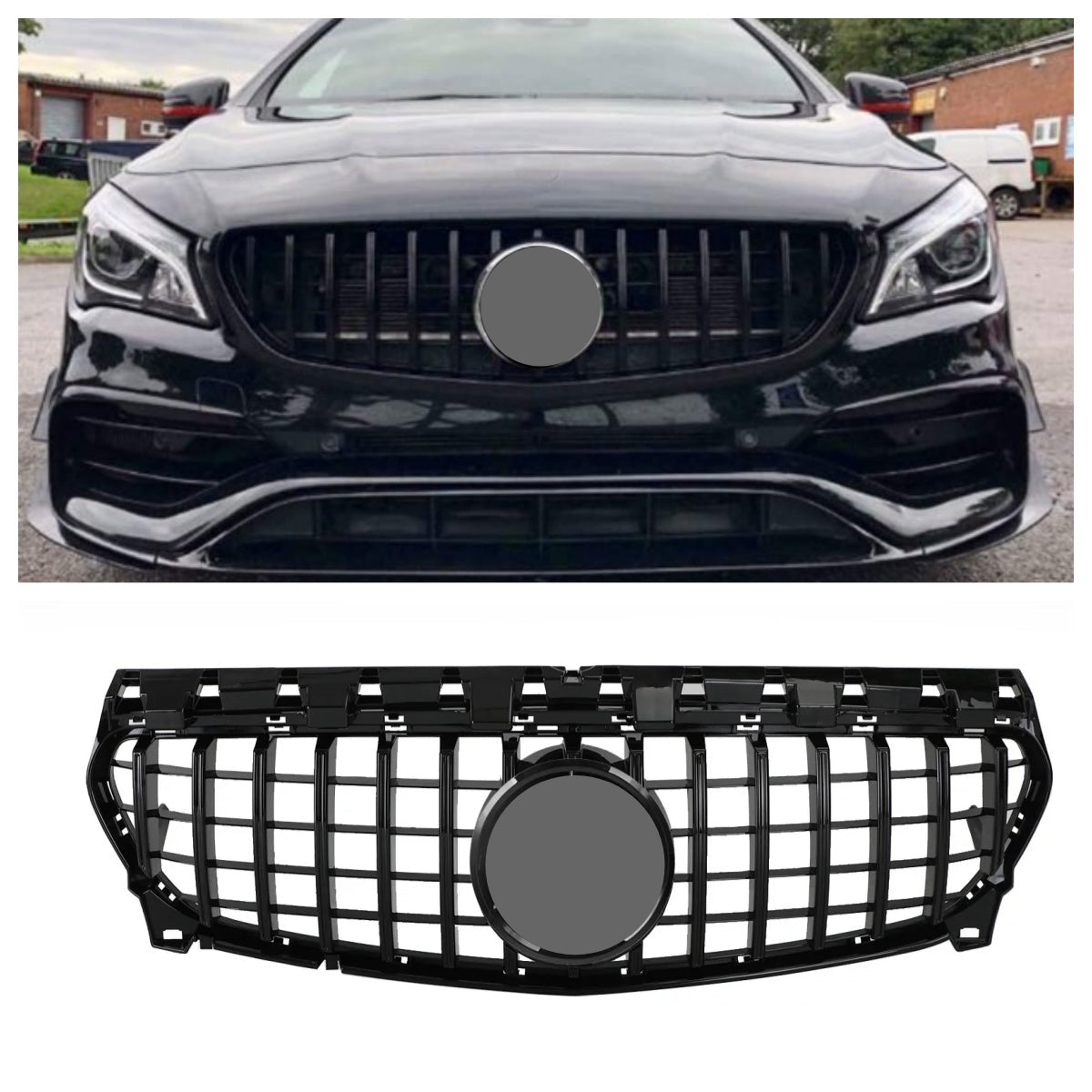 Mercedes Benz Classe CLA 2013-2019 W117 Griglia anteriore nera per Mercedes C117 Panamericana GTR con emblema a stella