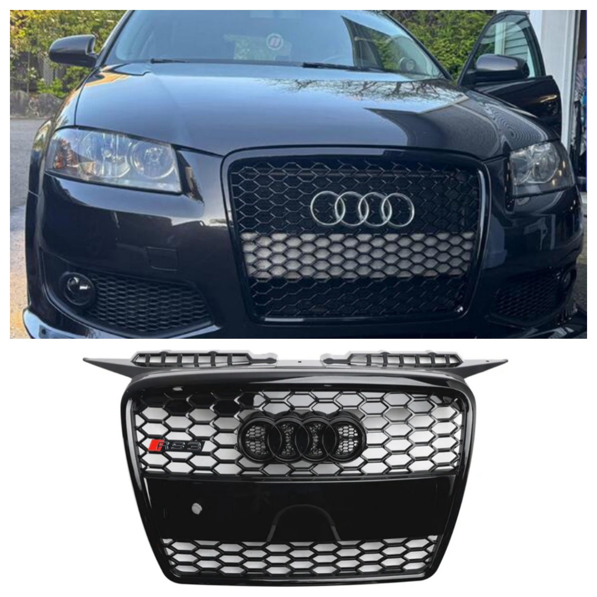 Grid del parachoques delantero Audi A3 8P RS3 2004-2008 8P4853651A