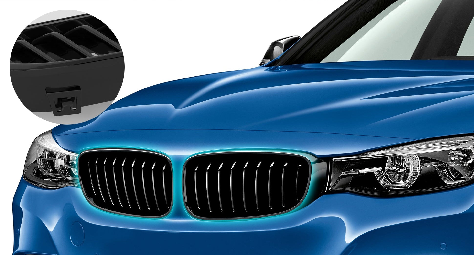 BMW 3 Series F30/F31/F35 (2012-2019) Gloss Black Front Kidney Grill