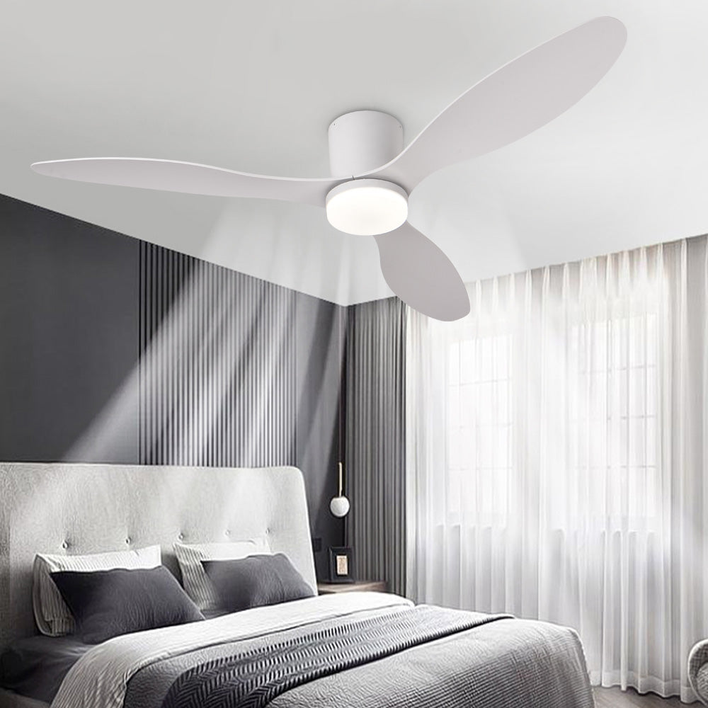 Ventilateur de Plafond 52" avec Éclairage LED Dimmable – Moteur CC Réversible, Télécommande et Application
