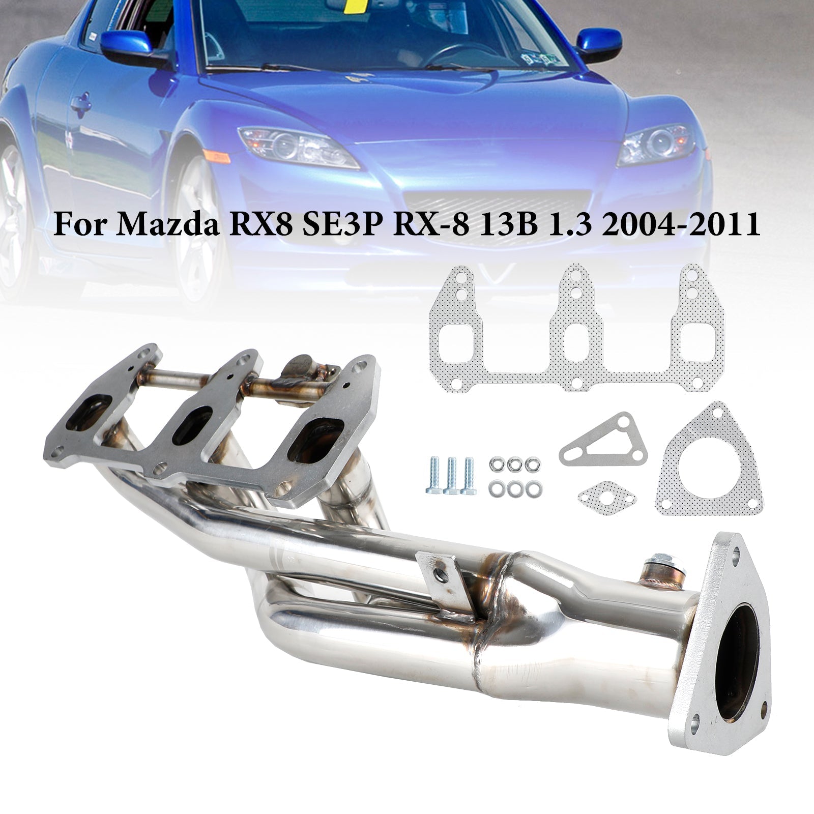 Kolektor wydechowy Mazda RX8 2004-2011 - Stal nierdzewna 201 polerowana na lustro