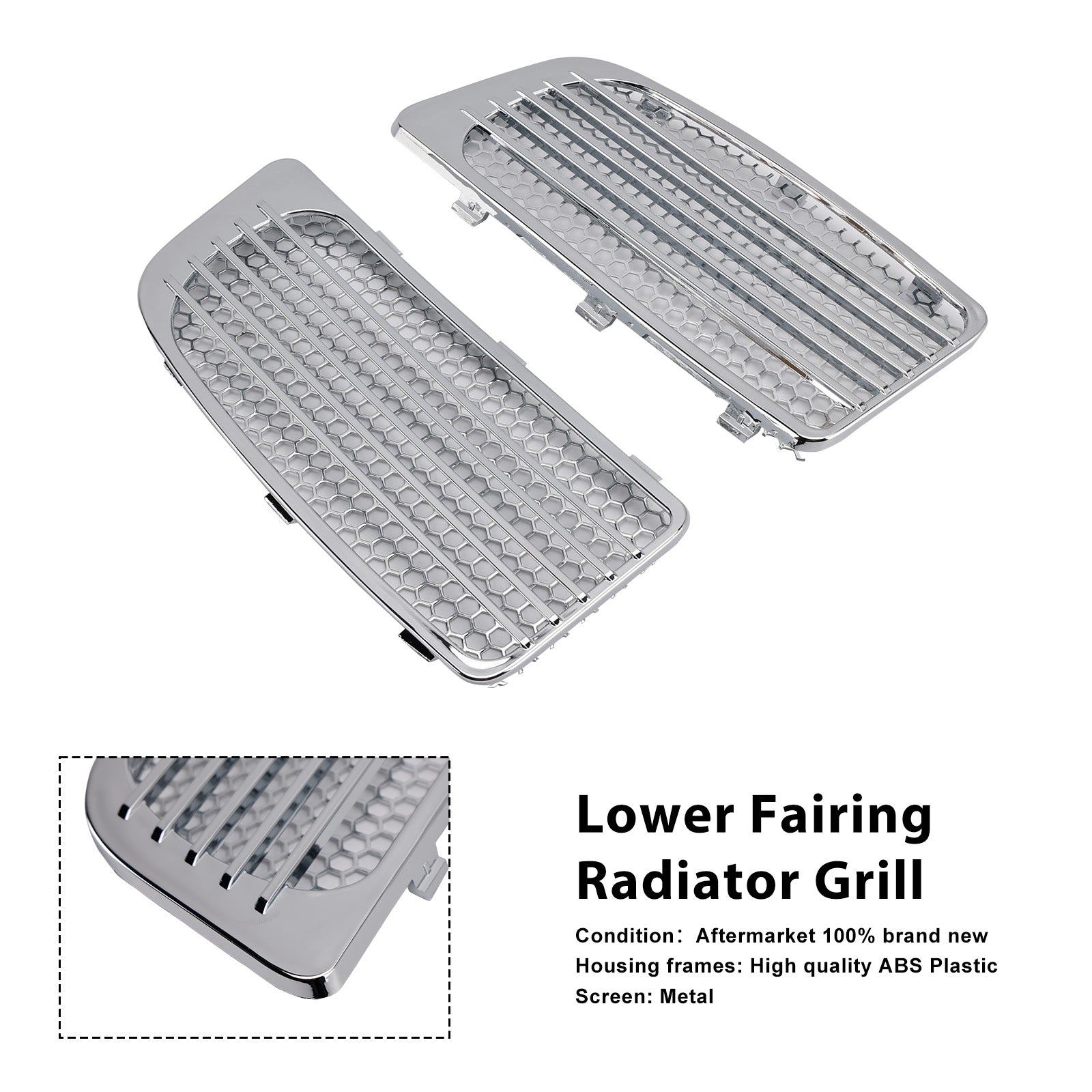 Grille de radiateur de carénage inférieur compatible avec Road Glide King FLHR Special FLTRXS
