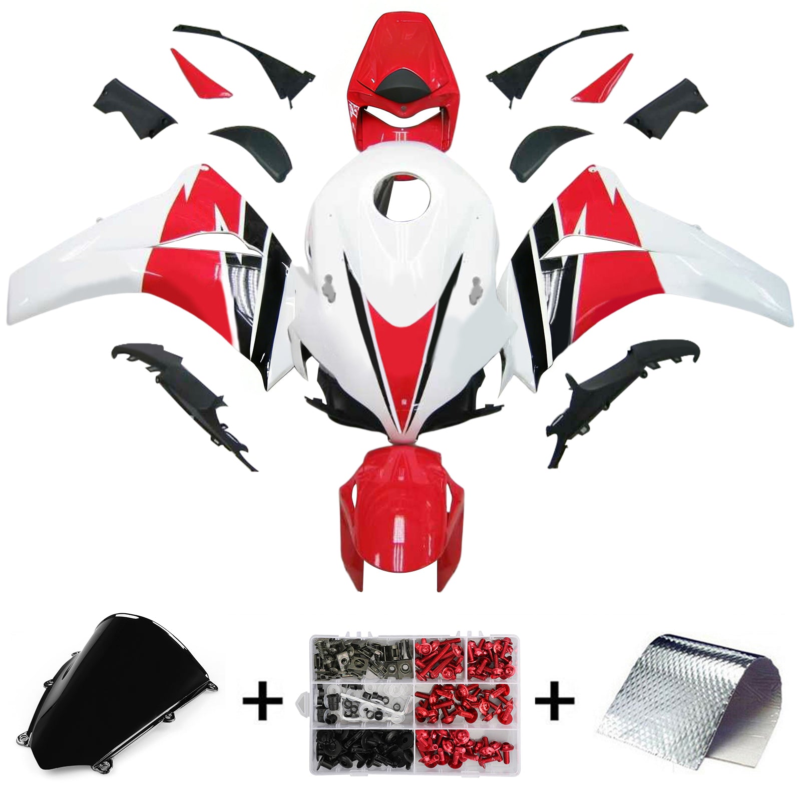 Kit de carénage injecté en plastique ABS pour Honda CBR1000RR 2008-2011