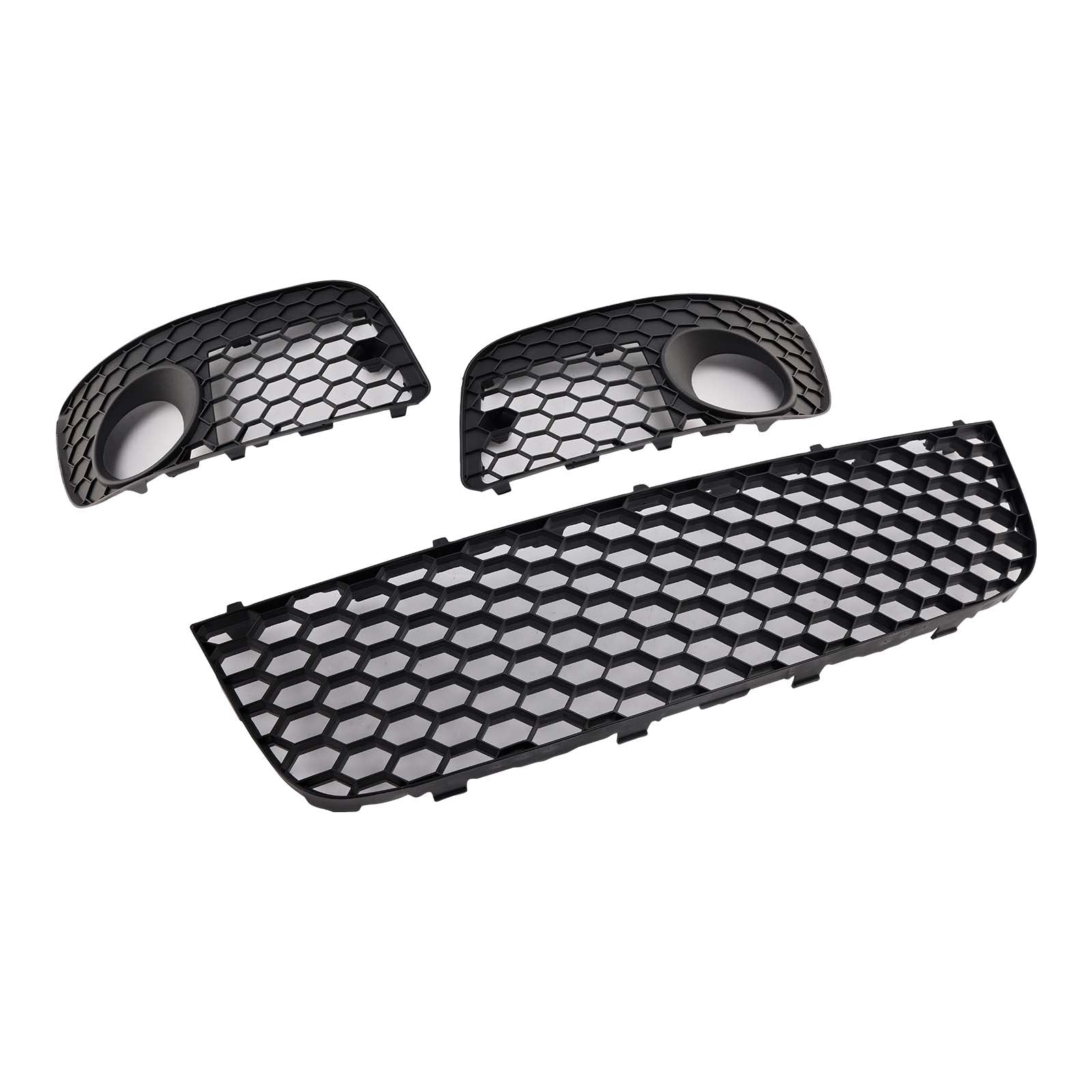 Griglia inferiore del paraurti anteriore + copertura fendinebbia (3 pezzi) per VW Golf MK5 GTI (2006-2009)