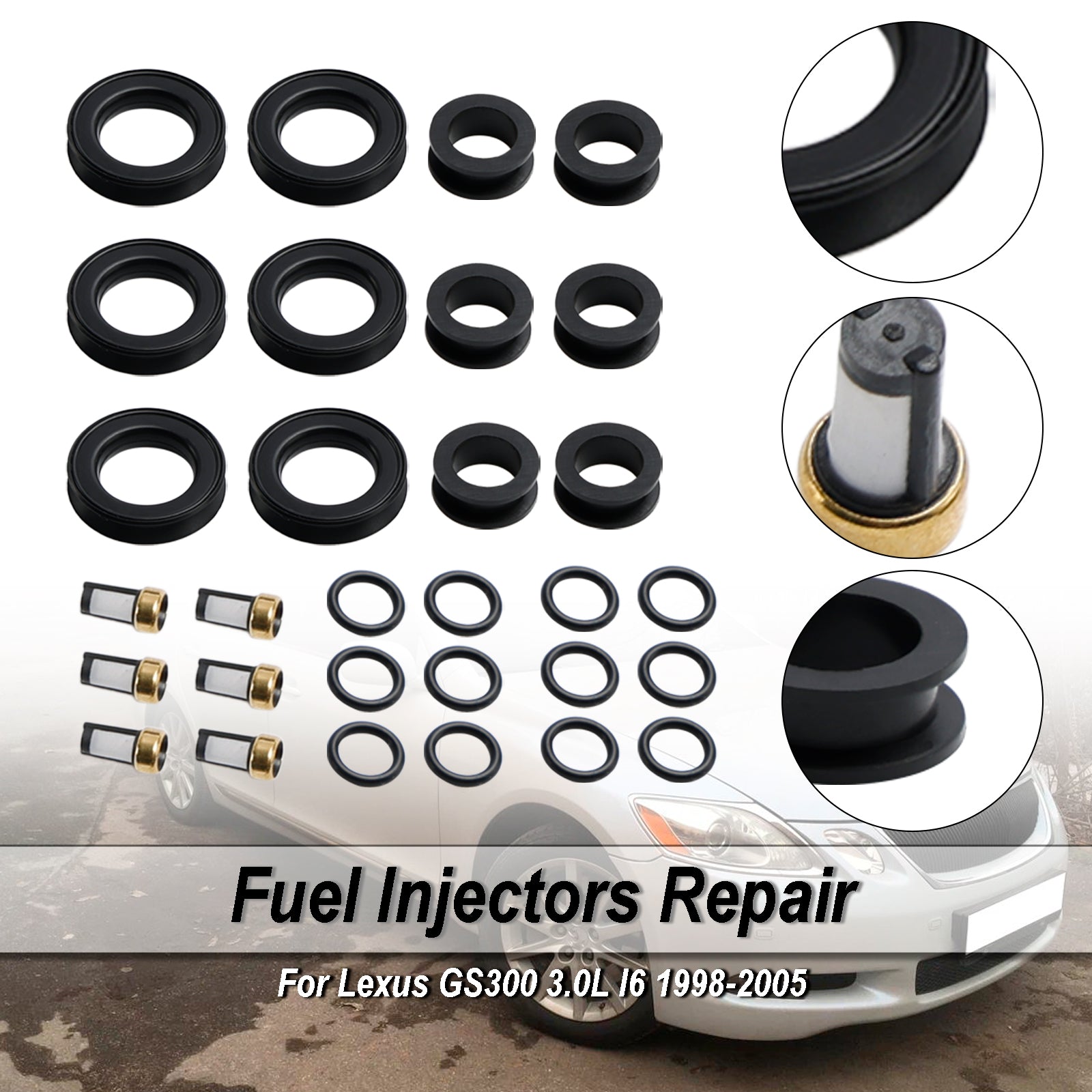 Kit de réparation d'injecteur de carburant pour Toyota Supra et Lexus SC300 IS300 3.0 98-05