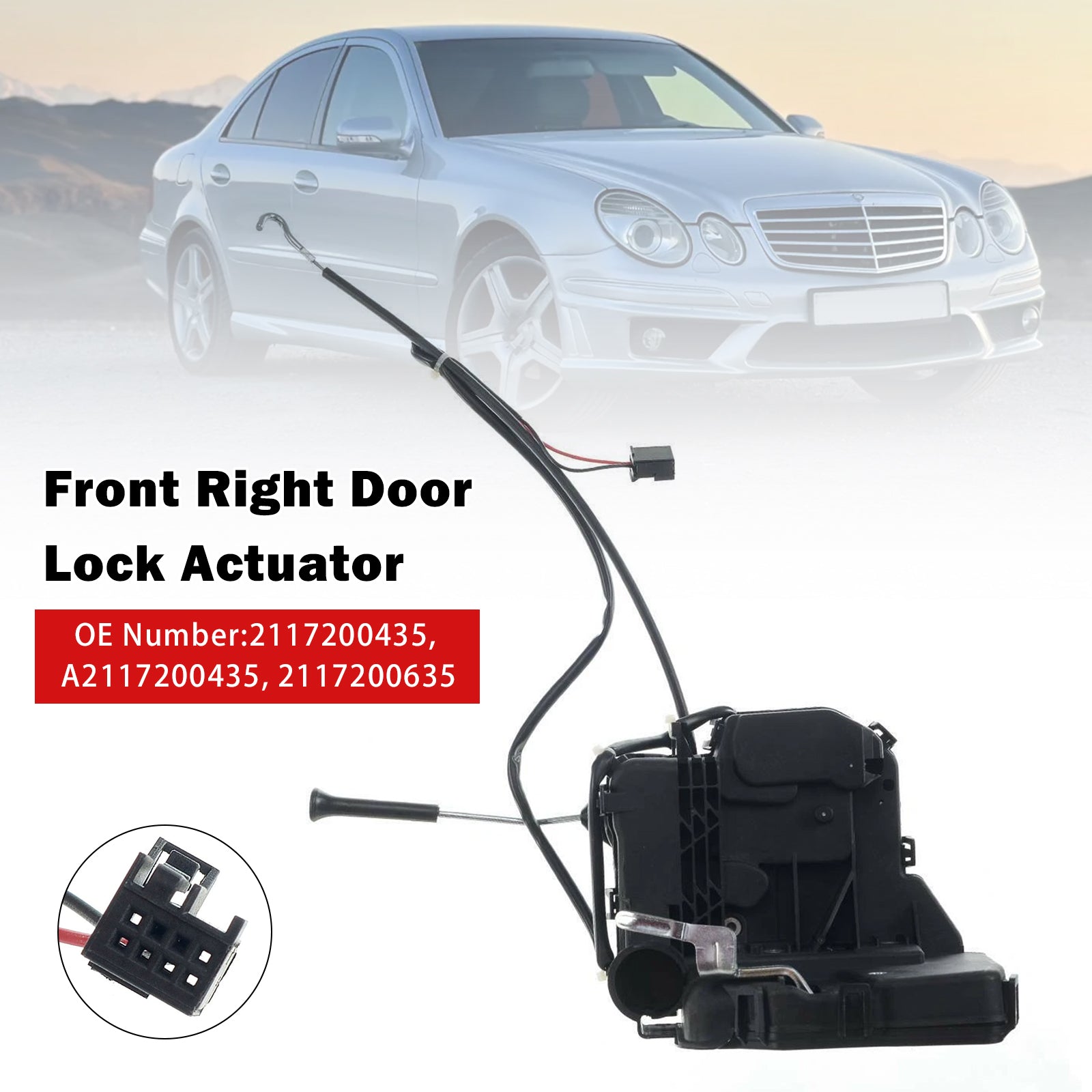 Actuador de cerradura de puerta delantera derecha de Mercedes-Benz Clase E W211 E 270 (marzo 2002 - diciembre 2008) - Referencia :2117200635