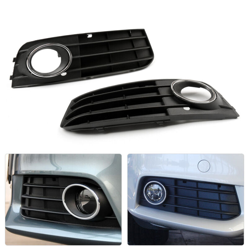 Beschermende raster voor brandweerman koplamp vóór euro, Matt Black, compatibel met Audi A4 A4L B8 2009-2011 generiek