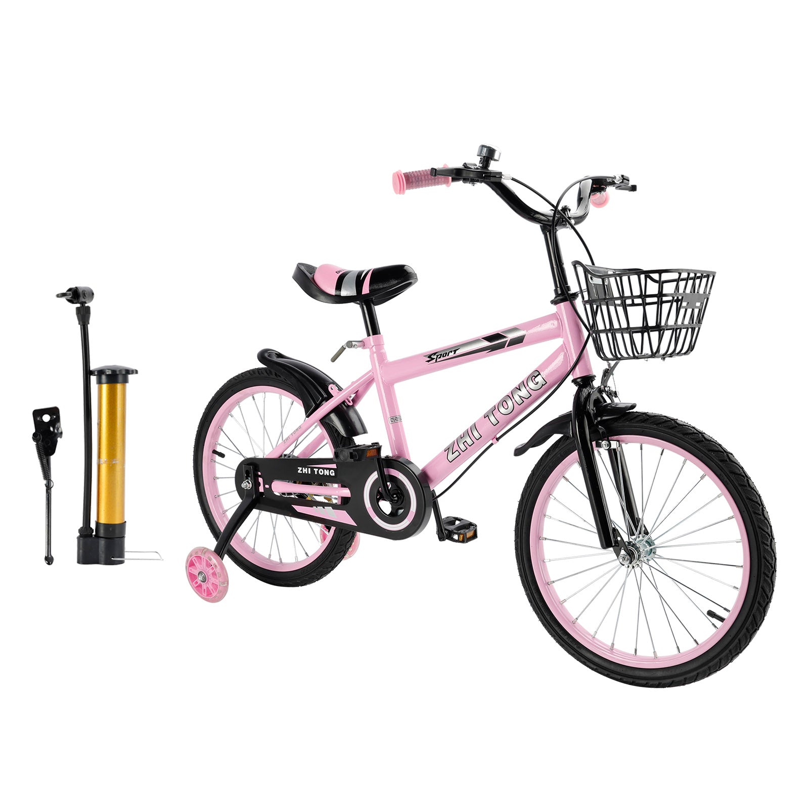 Bici da bambino 14/12/18 pollici per ragazze con ruota ausiliaria