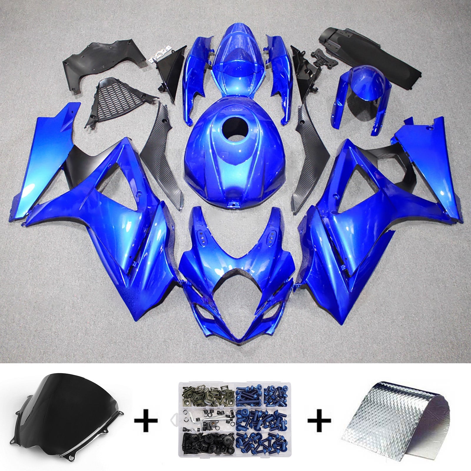 Kit de carénage injecté en plastique ABS pour Suzuki GSXR1000 2007-2008 K7