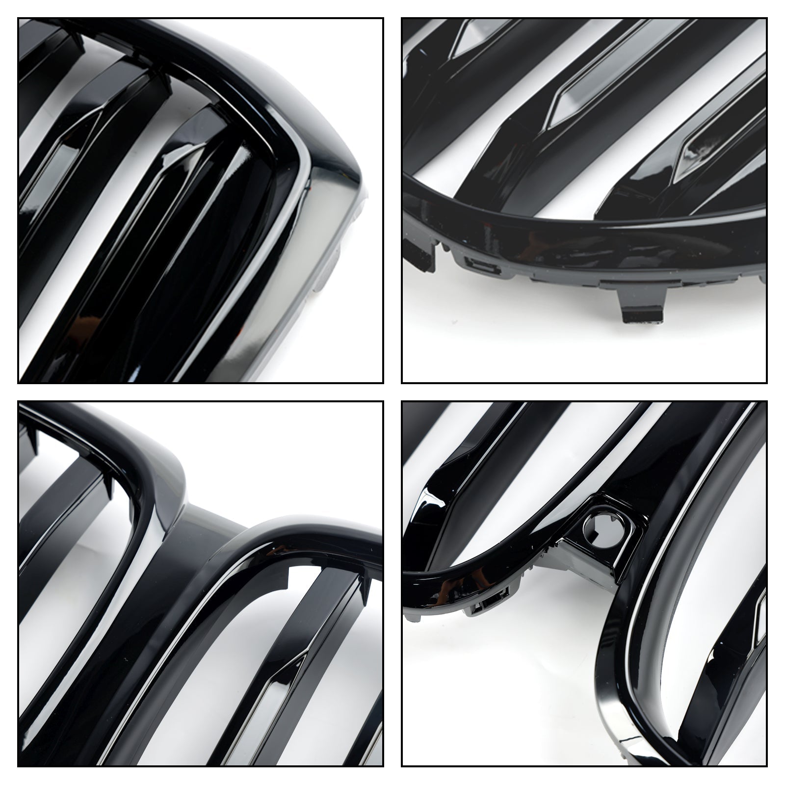 2024+ BMW G05 LCI X5 Czarna błyszcząca pojedyncza linia Grill przedniego zderzaka