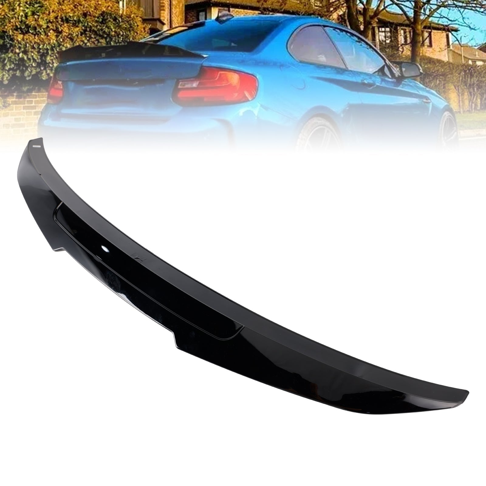 Spoiler bagagliaio posteriore nero lucido solo per BMW Serie 2 F22 Coupé 2 porte (modello 2014-2021)
