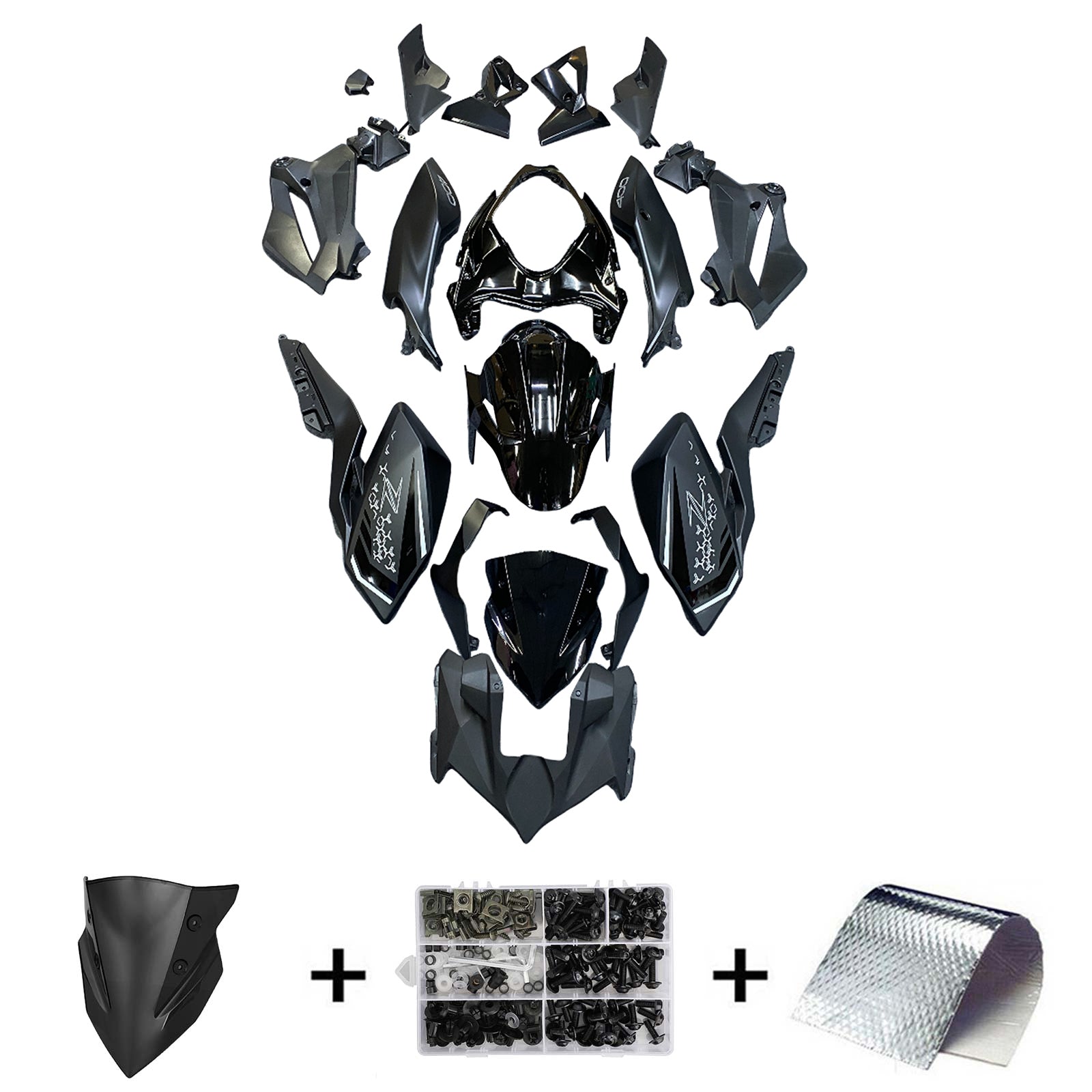 Kit di carenatura in plastica ABS per Kawasaki Z400 2018-2024