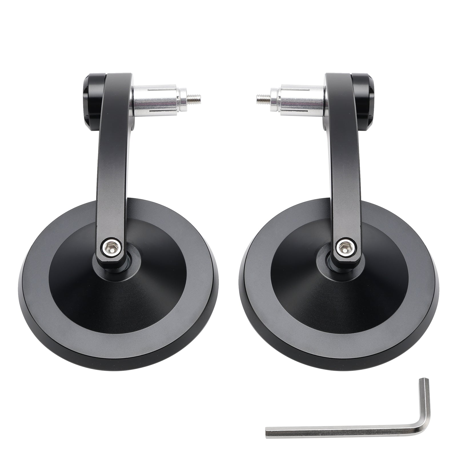 Par de espejos laterales redondos CNC de 7/8 pulgadas para motocicleta para extremos de manillar Bobber Cafe Racer