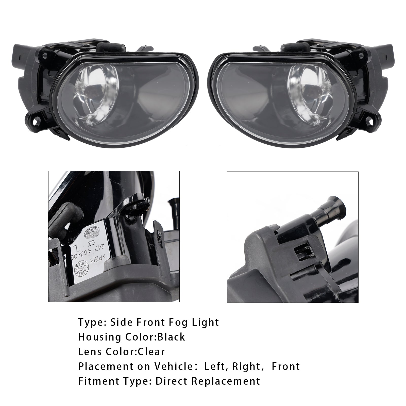 Paire de feux antibrouillard latéraux pour pare-chocs avant Audi A8 D3 2004-2007 4E0941700A