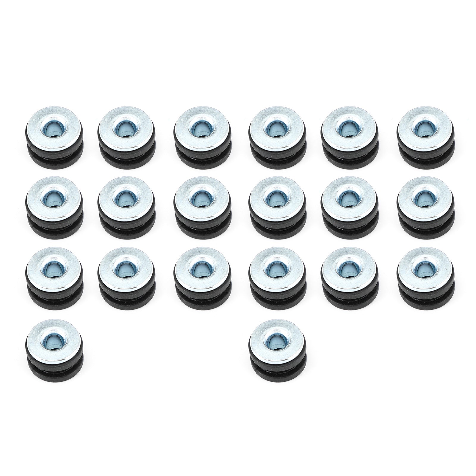 20 Pack d'Assortiment de Bagues en Caoutchouc pour Moto, Adapté au Carénage Yamaha Universel