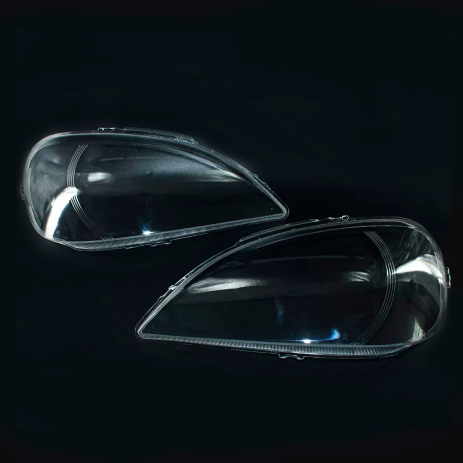 Juego de 2 faros delanteros transparentes para Mercedes Benz Clase ML W163 (2002-2005)