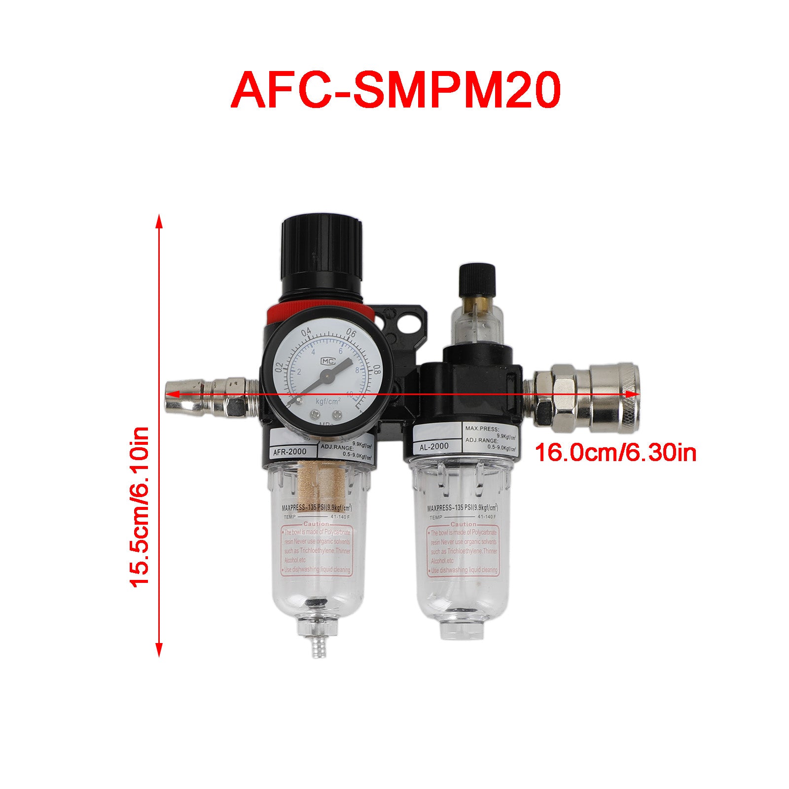 Válvula reguladora de presión de fuente de aire de tratamiento de filtro de aire AFC2000