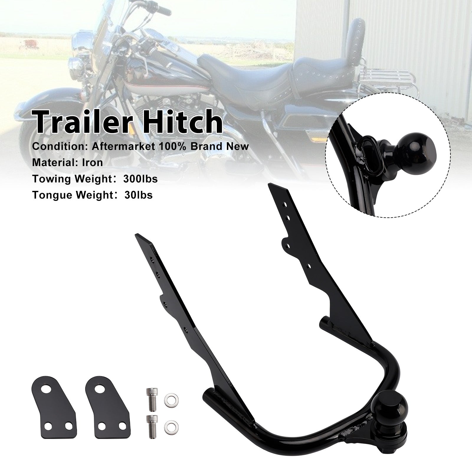 Bola de enganche para remolque Harley Davidson FLHRC Road King Classic 2007-2008