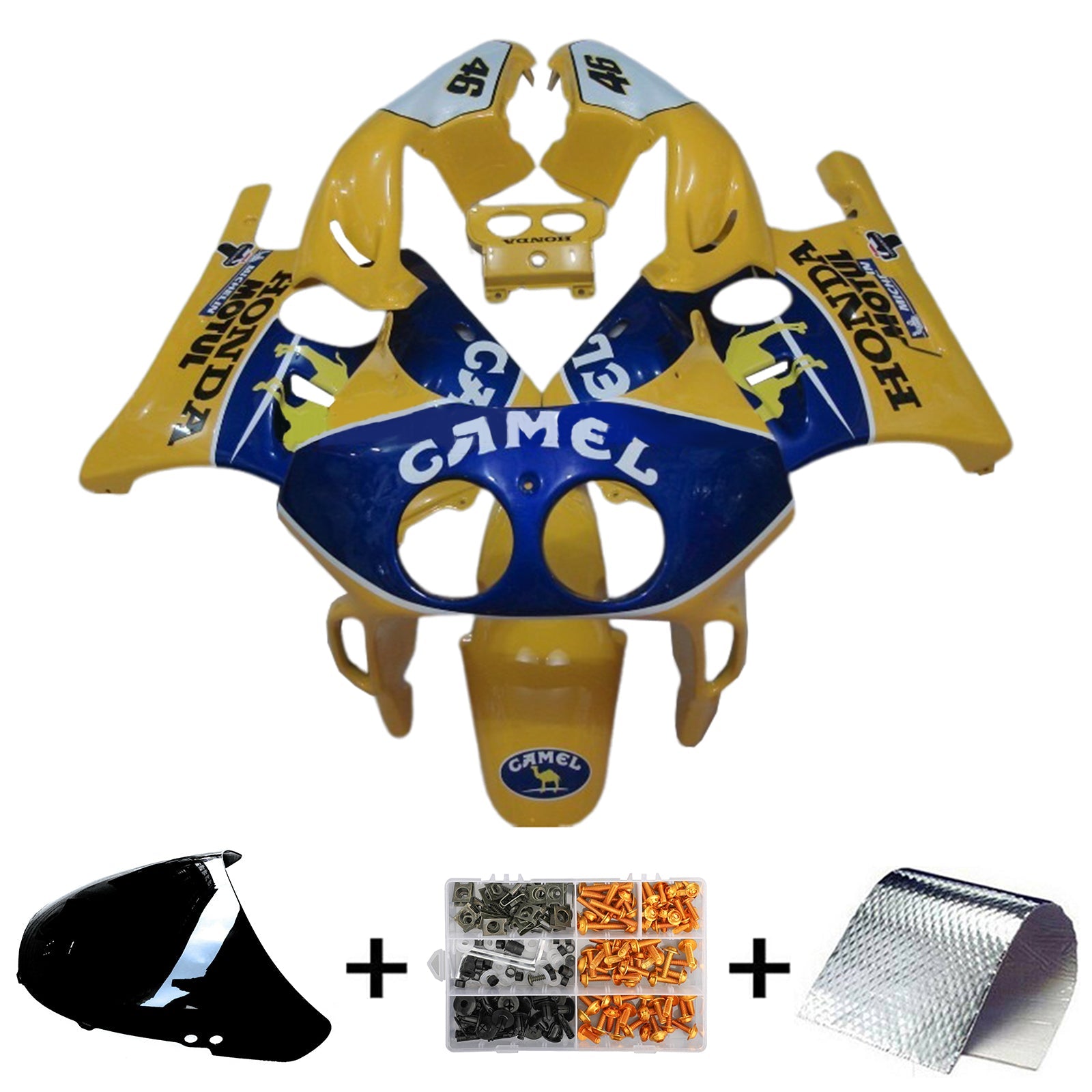 1990-1998 Honda CBR250RR MC22 injectiekuipset ABS kunststof carrosserie