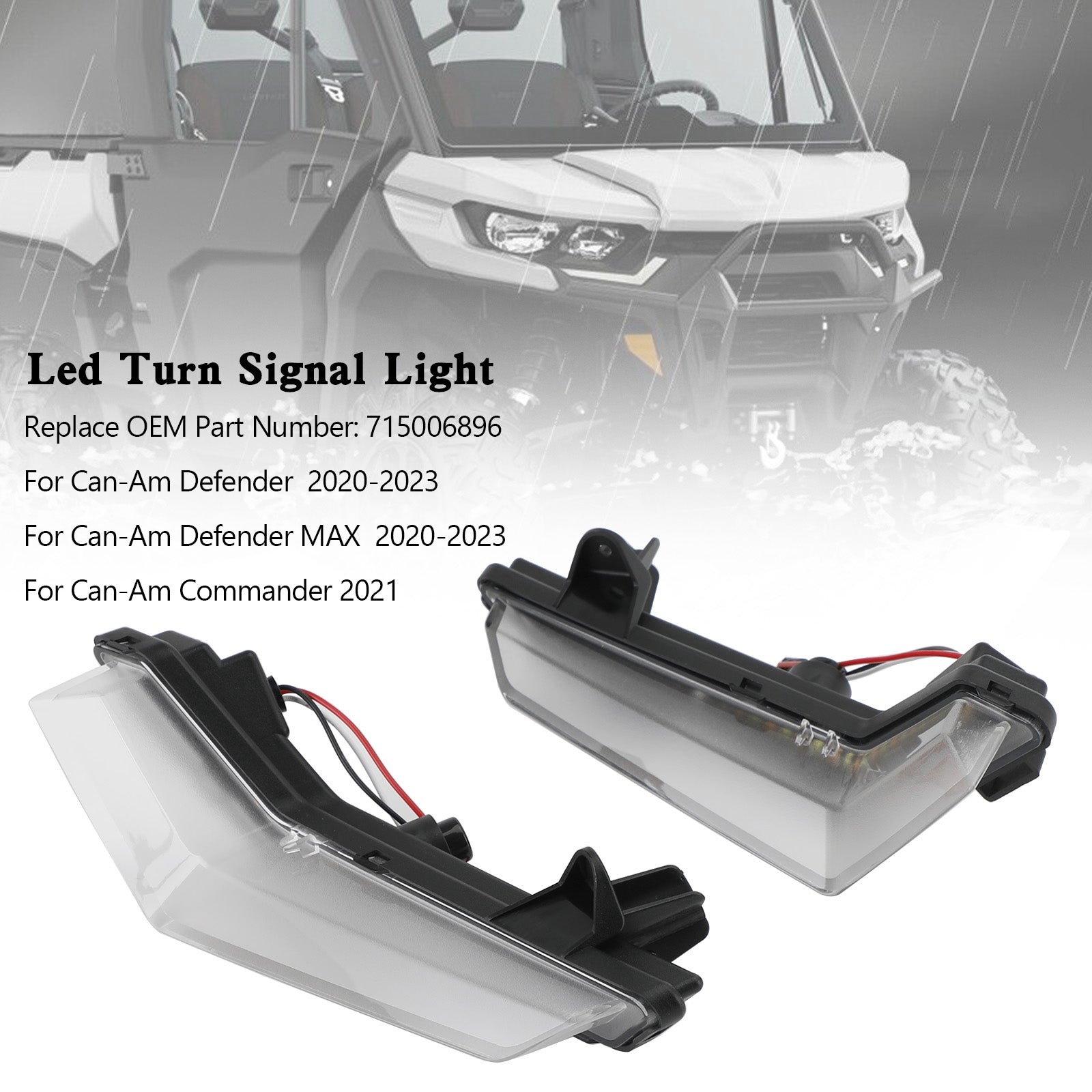 2020-2023 Can-Am Defender Max Clignotants avant à LED