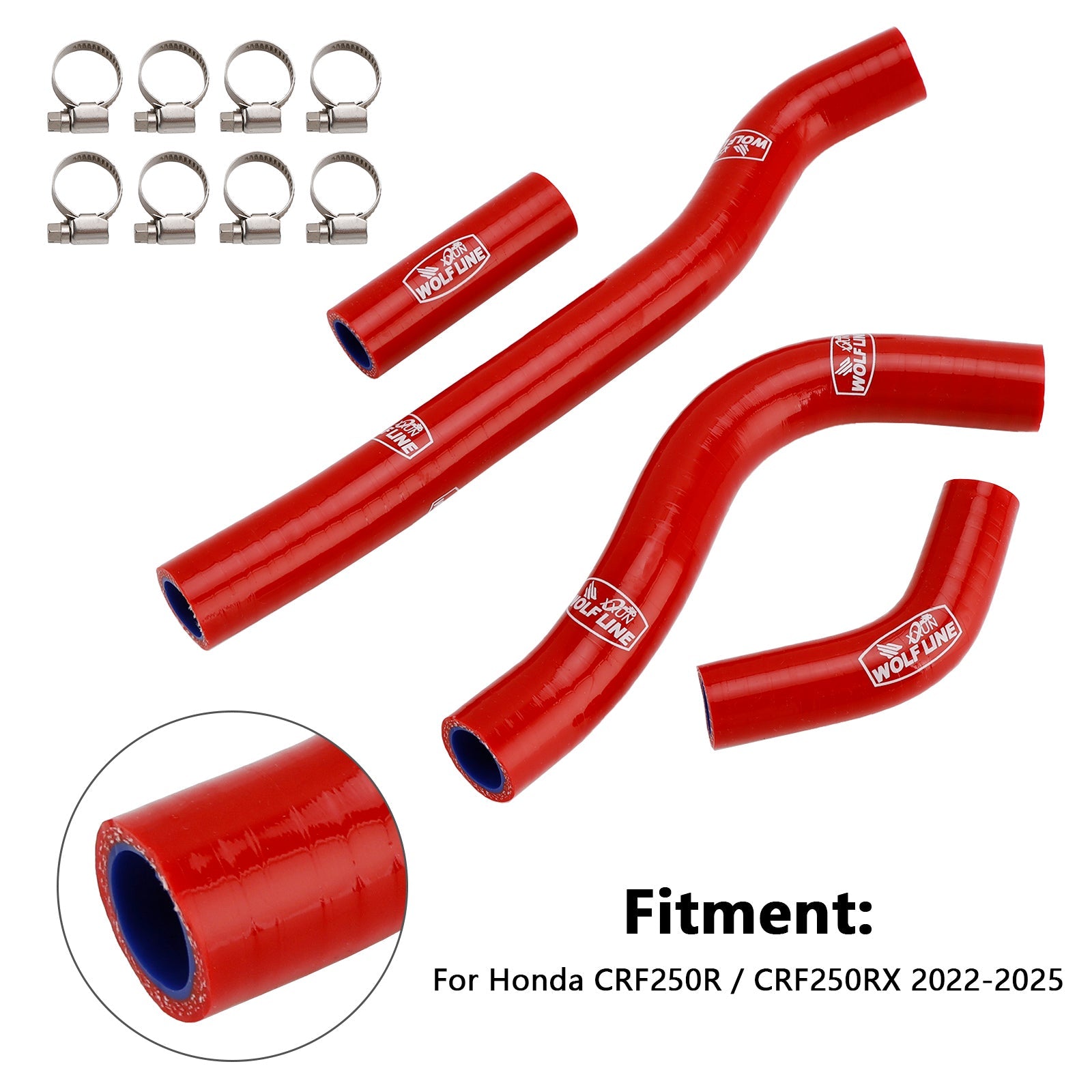 Durite de refroidissement en silicone pour radiateur Honda CRF250R et CRF250RX (2022-2025)