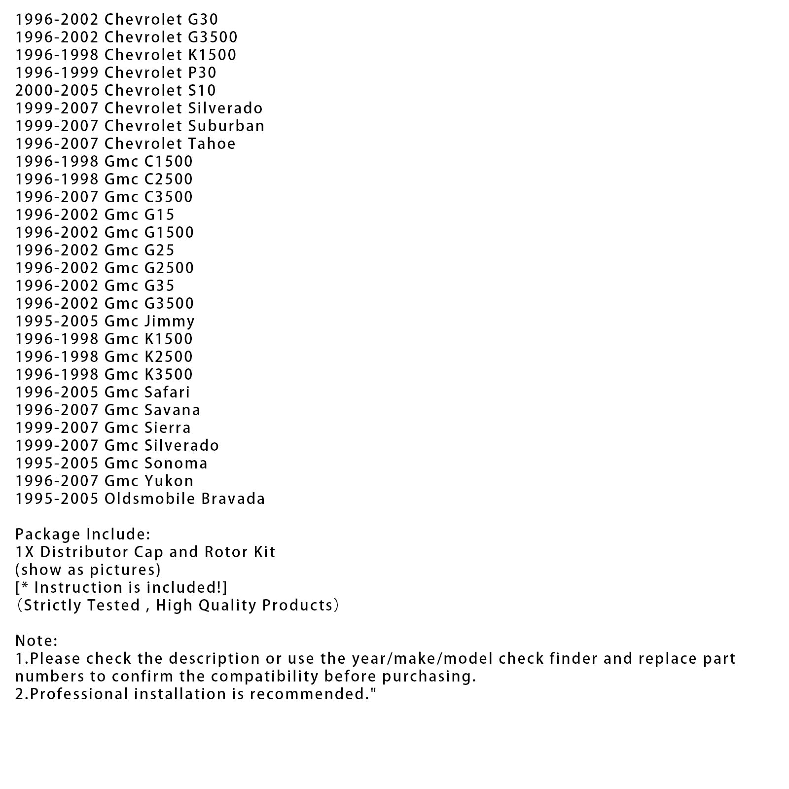 Kit de tapa y rotor de distribuidor'Encendido DR475 D328A para Chevrolet Cadillac GMC V6 4.3L