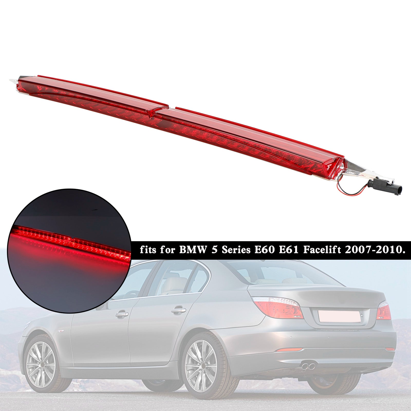 2007 - 2010 BMW Series 5 E60 E61 Facelift Tercero Light Red Bakes 63256925902 6325714567