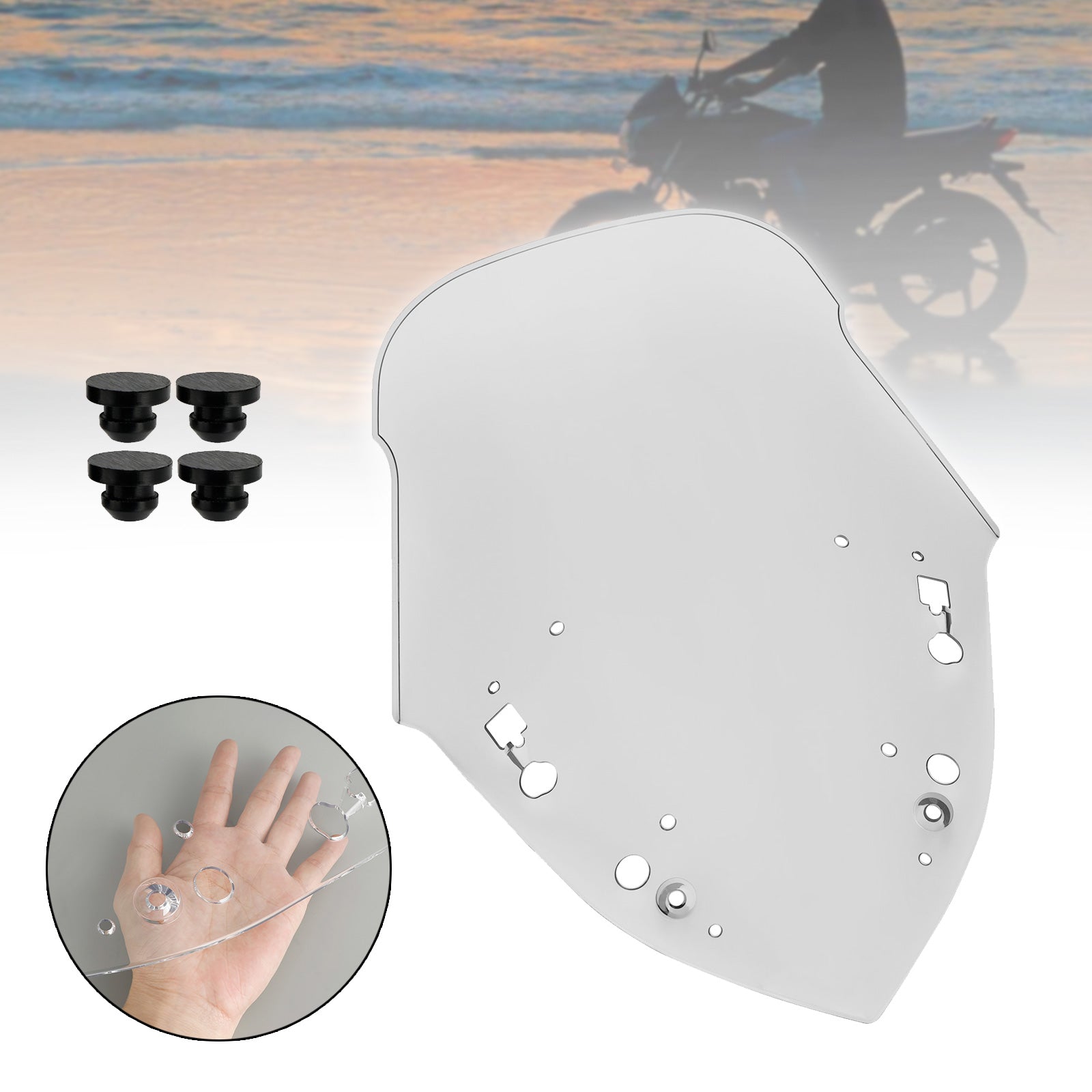 ABS Plastic Zapisz przednią szybę dla Yamaha X-Max 300 2017-2022