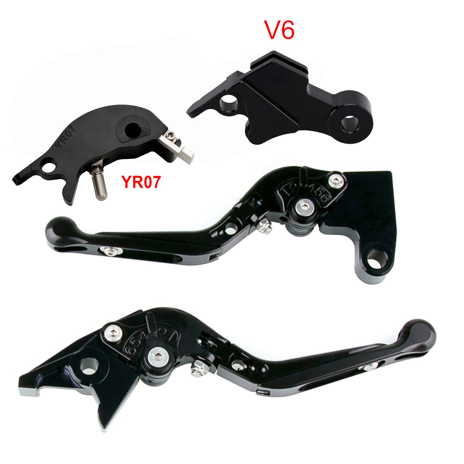 Levier de frein et d'embrayage réglable compatible avec YAMAHA XSR900 XSR900GP MT-09 MT-09SP 24-25