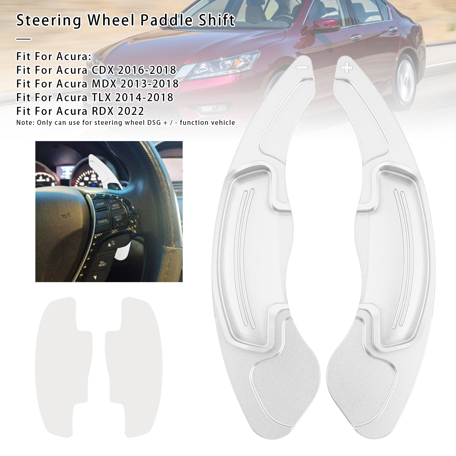 Pallet di cambio di velocità al volante per Acura RDX MDX CDX TLX 13-18