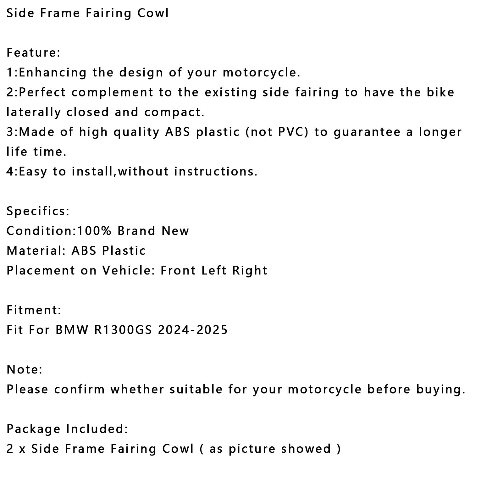 Protecciones de carenado de lado y radiador para BMW R1300GS 2024-2025