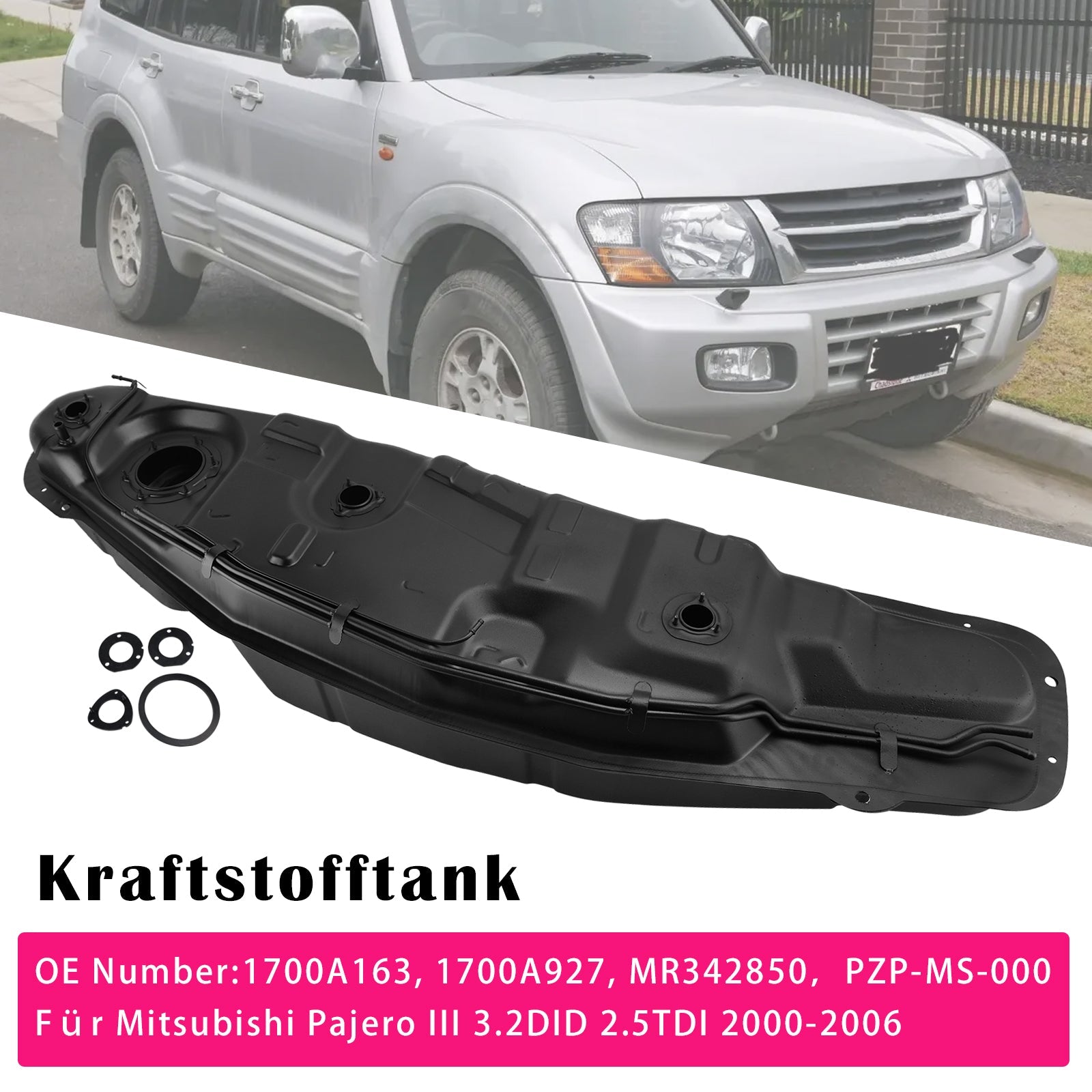 2001/10-2006/12 Mitsubishi Pajero III Canvas Top (V6W, V7W) 3.2 DI-D 1700A927 PZP-MS-000 Tanque de combustible