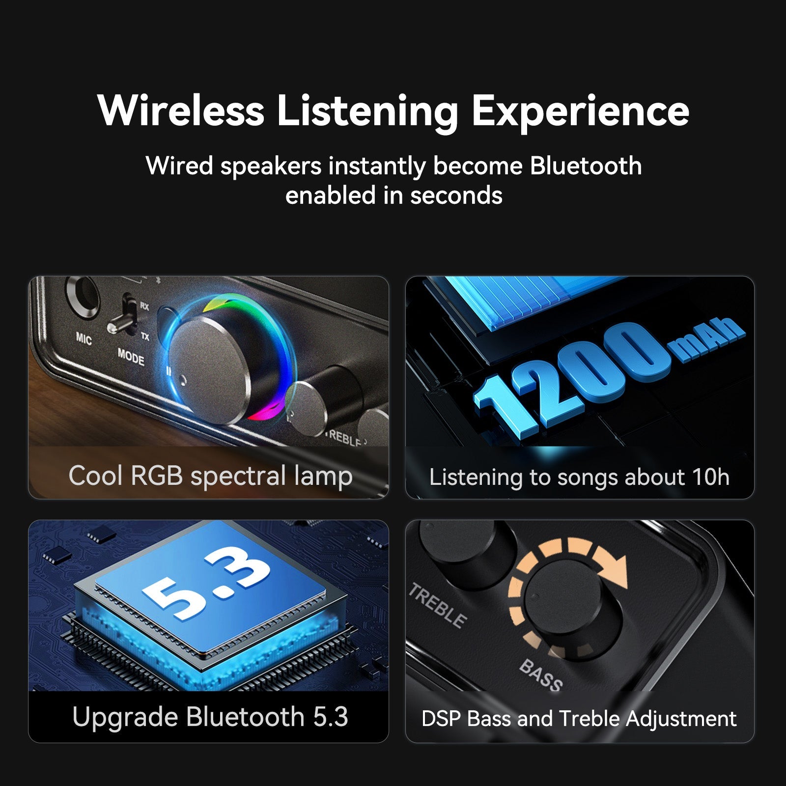 Odbiornik Bluetooth 5.3 Adapter Bluetooth U Disk Bezstratny moduł nadajnika audio