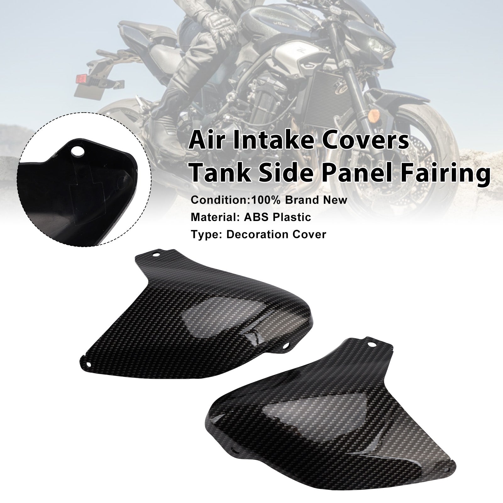 Caches d'admission d'air, carénage latéral du réservoir pour Kawasaki Z900 2025-2026
