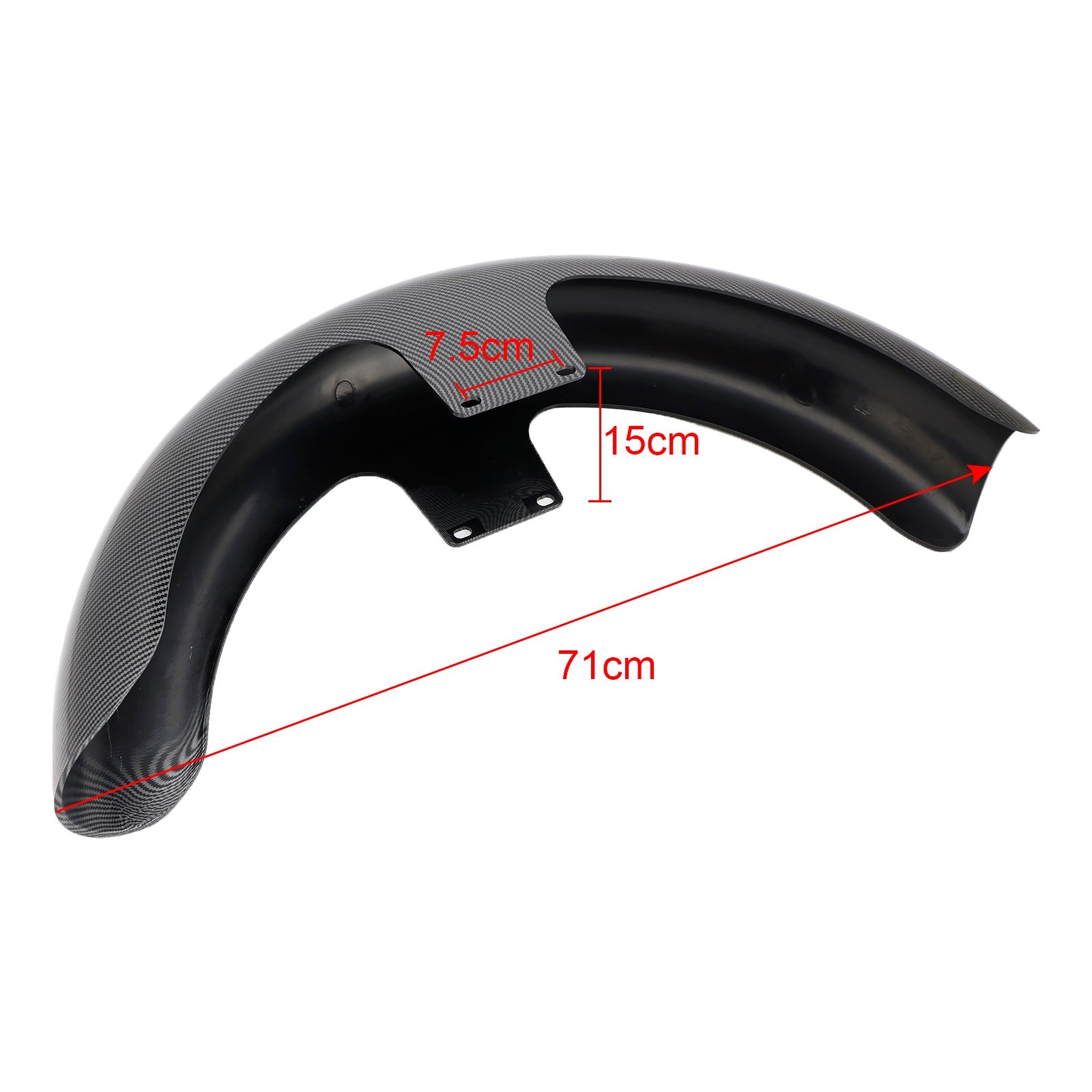 Parafango anteriore avvolgente 19"" in ABS per Touring Electra Street Road Glide Baggers FLHT FLHR