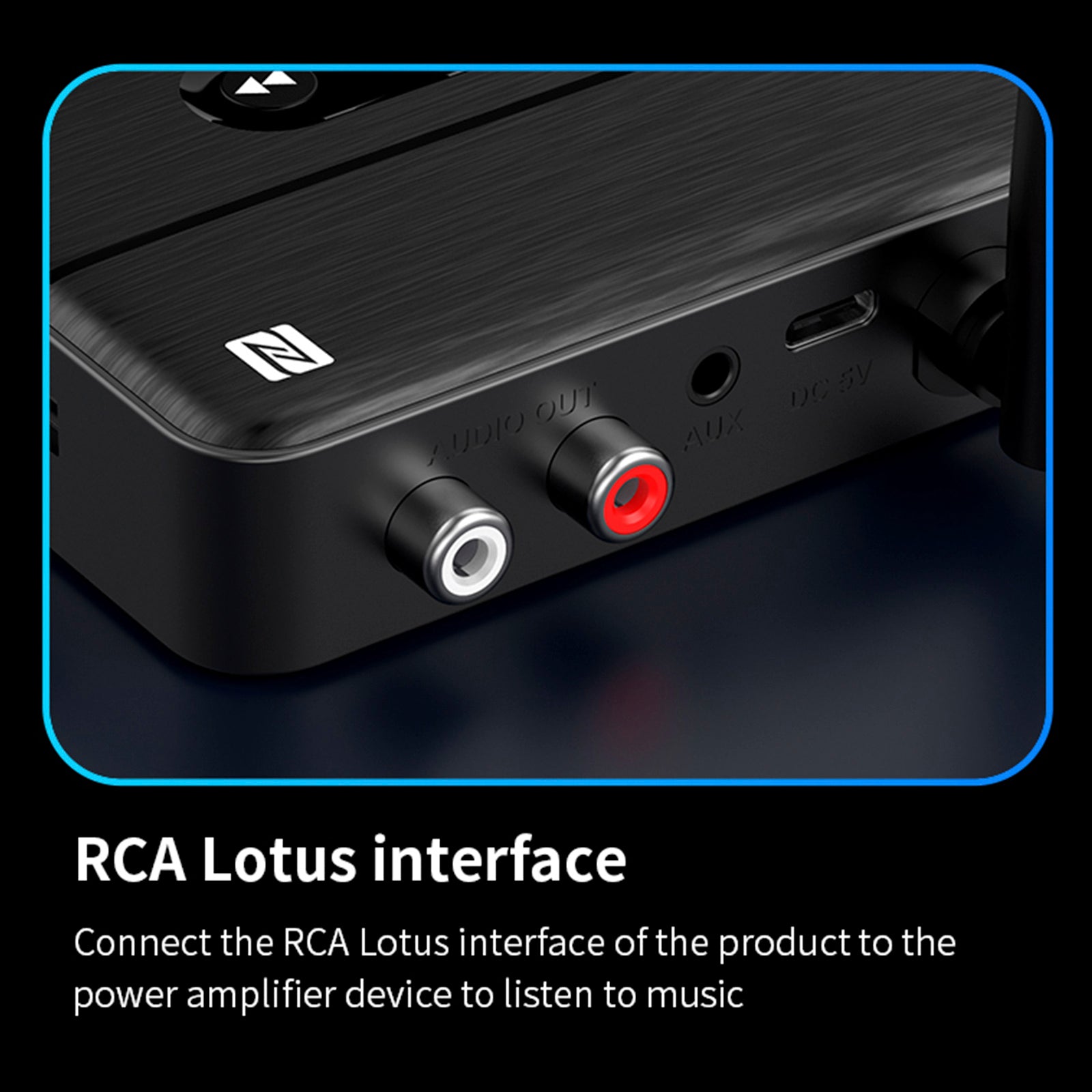 Récepteur audio NFC Bluetooth 5.4, amplificateur AUX/RCA, clé USB pour écouter de la musique