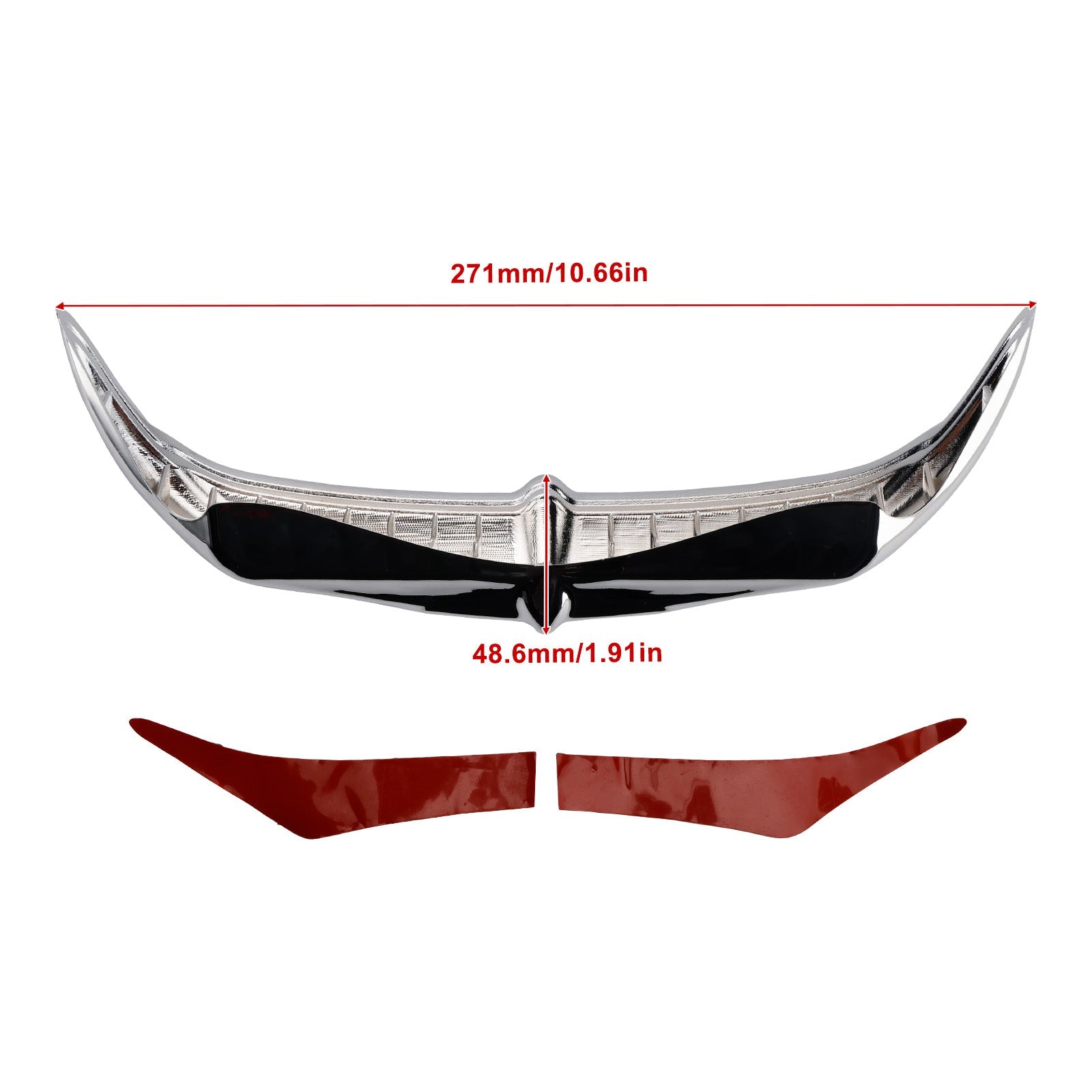 Garniture décorative de carénage Bat Brow Batwing pour trikes Electra Street Glide 96-13