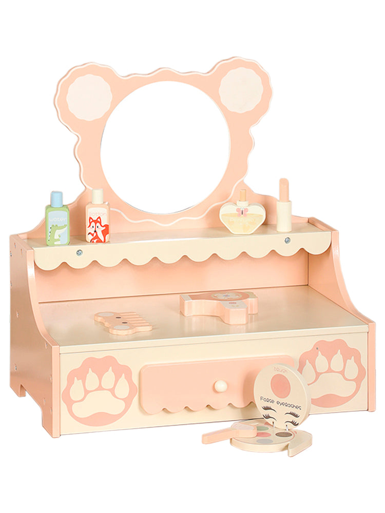 Kindermake-upset met spiegel en lades – kaptafel en make-upspeelgoed voor meisjes, perfect cadeau voor meisjes