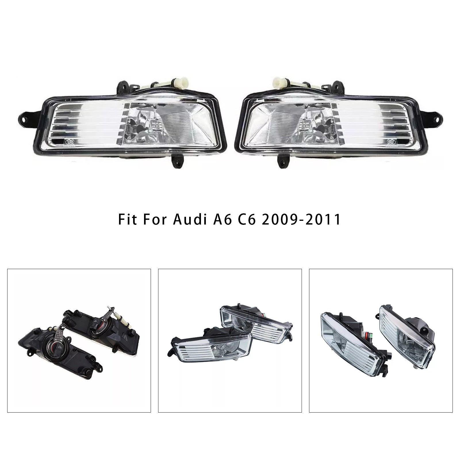 Paire de feux antibrouillard avant pour Audi A6 S6 Quattro 2009-2011 4F0941699A