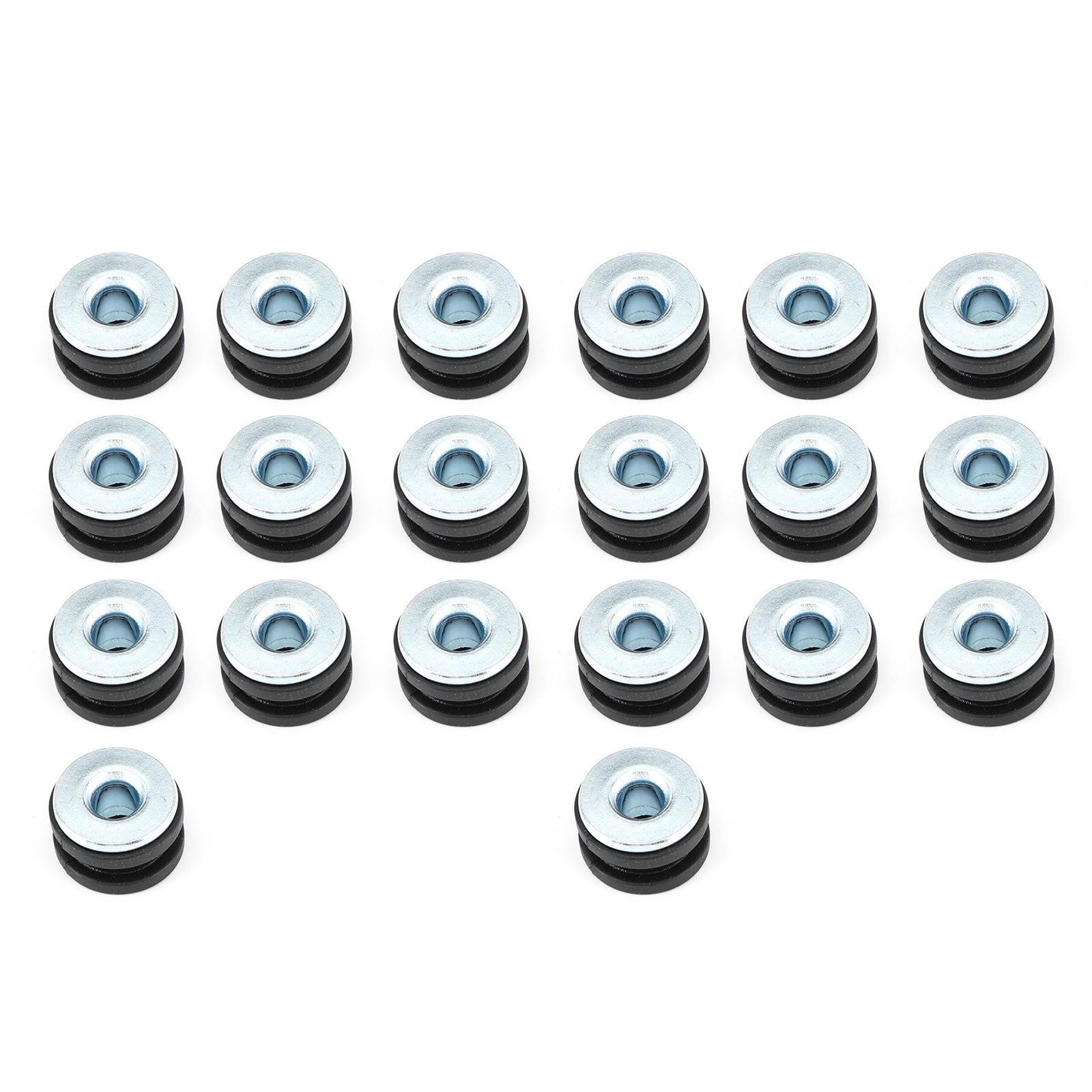 20 Pack d'Assortiment de Bagues en Caoutchouc pour Moto, Adapté au Carénage Yamaha Universel