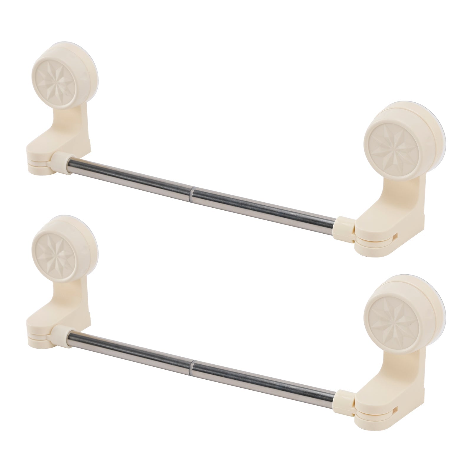 2 barre portaoggetti&Asta regolabile in acciaio inossidabile per doccia RV da 11,8 a 23,6 pollici