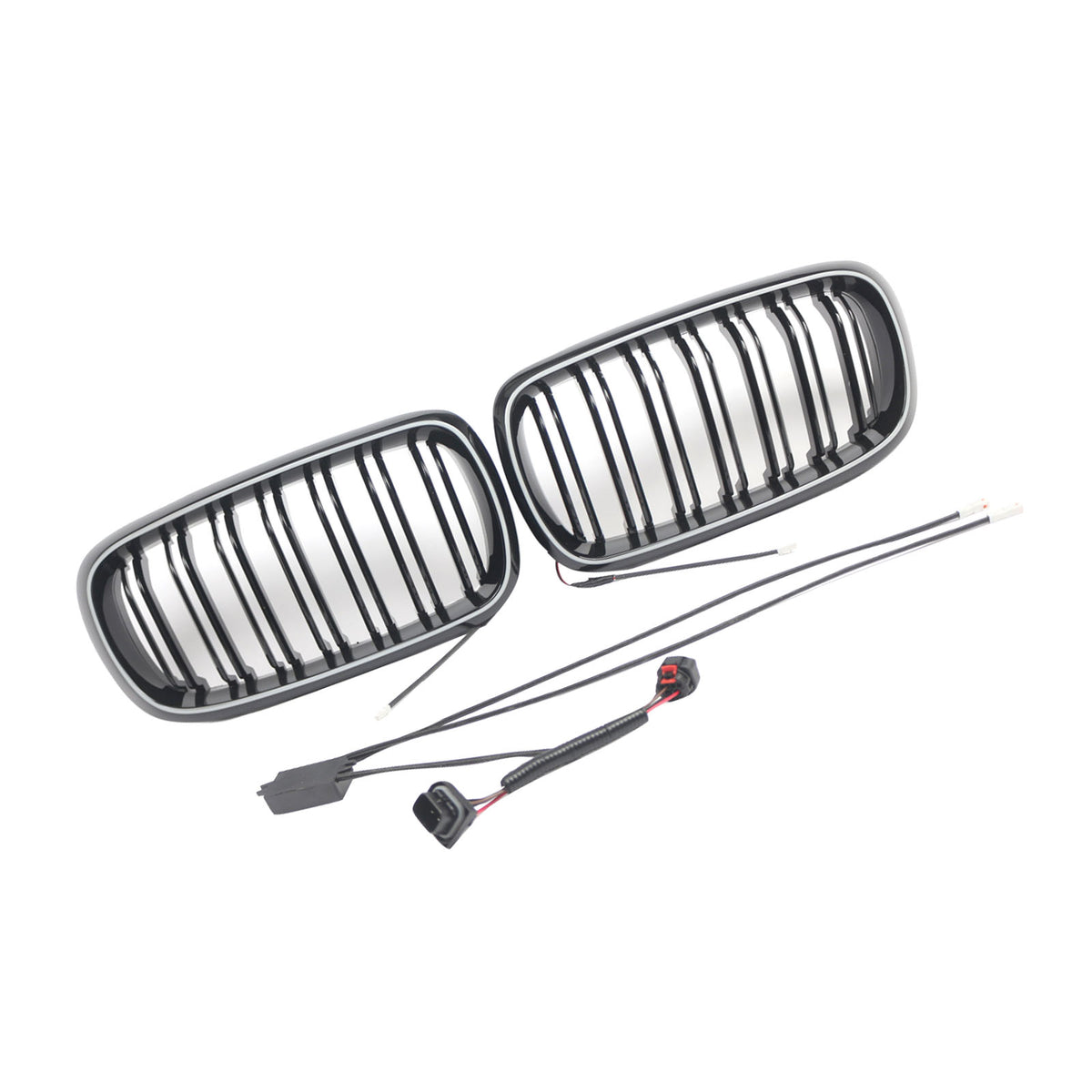 Double Slat Front Bumper Kidney Grille Pour BMW X5/X6 F15 F16 2013-2018