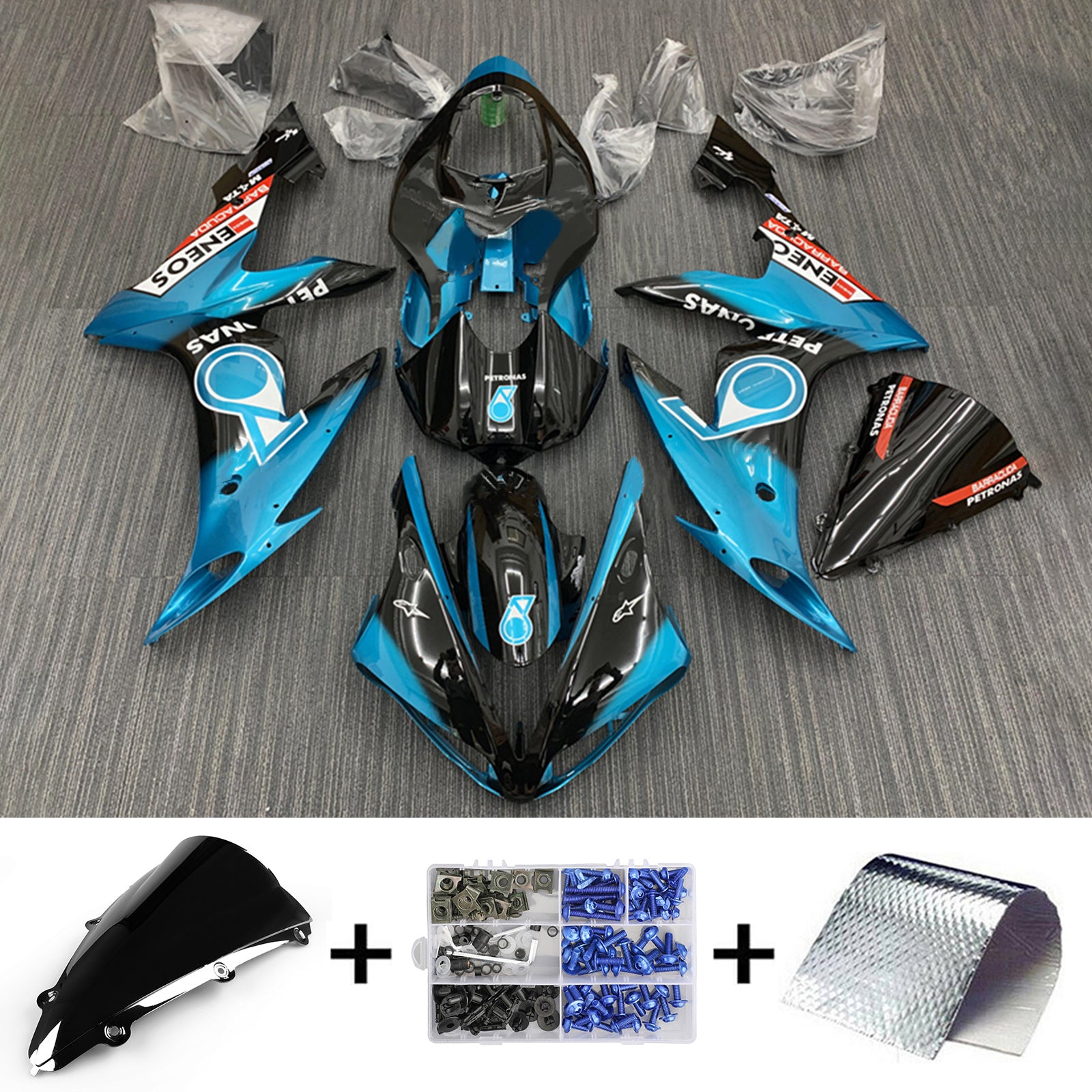 Wtryskowe Zestaw owiewki nadwozie Plastikowe ABS DOSIDY DO YAMAHA YZF 1000 R1 2004-2006