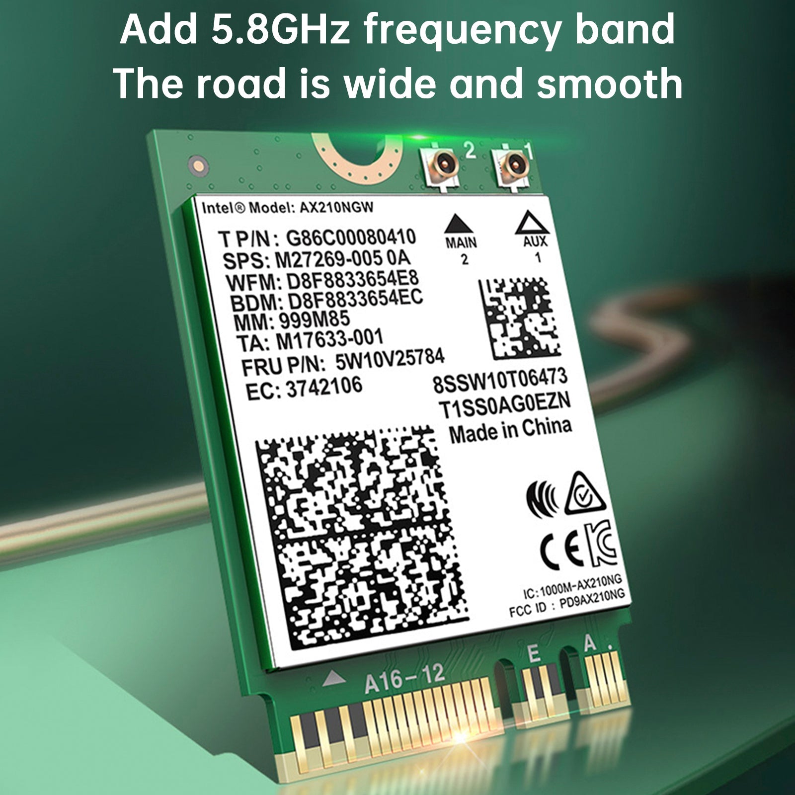 AX210 Bluetooth 5374 Mbps Module Card Gigabit High Speed Network Compatible Wi-Fi 6