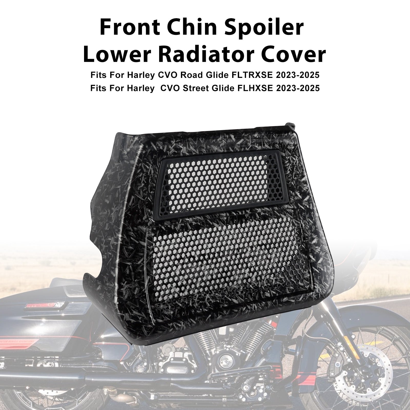 Spoilers inférieurs de menton et protection de radiateur pour Harley CVO Road Glide ST FLTRXSTSE 2024-2025